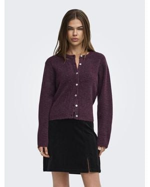 ONLY Onlsimoni/S O-Neck Cardigan Knt N - Paars