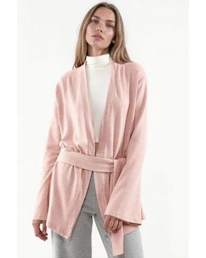 Busem Gestrikte Cardigan Met Ceintuur - Roze
