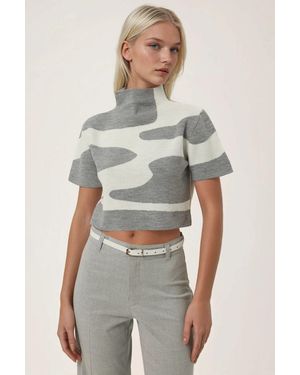 Hiccup Abstract Knitwear Top - Multicolour