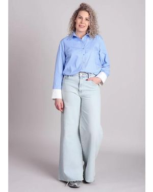 HOMAGE TO DENIM Homage Rosie Extra Wide Leg Jeans - Blauw