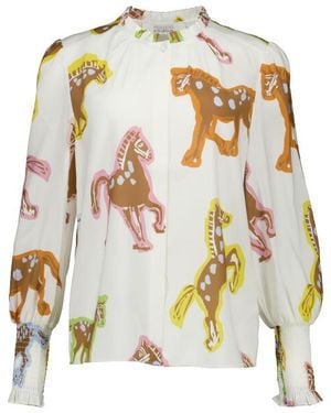 Herzen's Bluse Blouses 25261-6083 - Wit