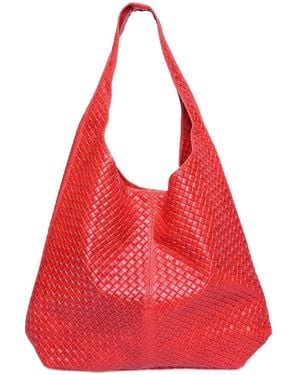 Luisa Vannini Rundleer Tas - Rood