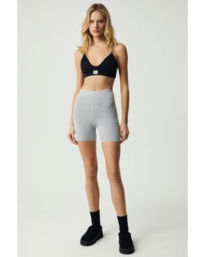 Grimelange High Waist Skinny Cycling Shorts - Grey