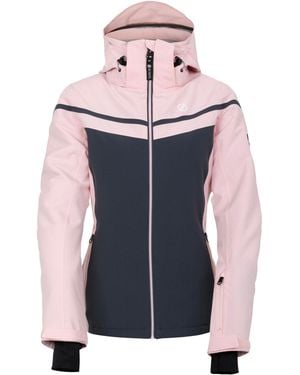 Dare 2b Ladies Flurry Ski Jacket (Crystal/Ebony) - Blue