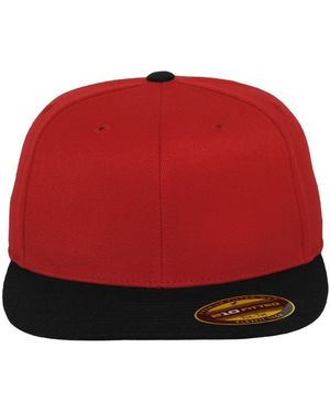 Flexfit Premium 210 Tweekleurige Gebreide Baseballpet /Zwart) - Rood