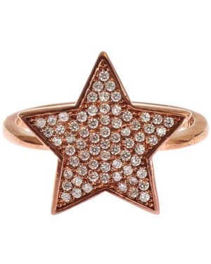 Nialaya Heldere Cz Ster 925 Zilveren Ring - Metallic