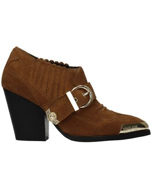Versace Jeans Couture Bruine Leren Enkellaarzen