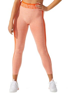 Asics Naadloze Gehaakte Legging Met Logo - Oranje