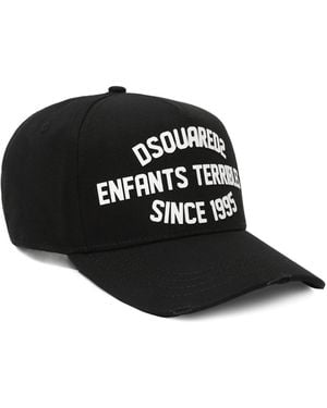 DSquared² Enfants Terribles-Logo Baseballpet - Zwart