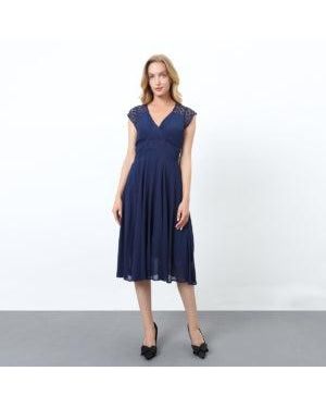 S&J Weekends Skaterjurk Met Kanten Patch Op De Schouders - Blauw