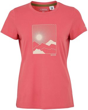 Regatta Ladies Fingal Mountain Stretch T-Shirt Bloom) - Pink