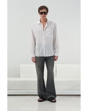 Giesto Regular Fit Poplin Button-Up Shirt - Grey