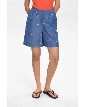 Numph Nuzira Shorts 705678 Blueprint - Blauw