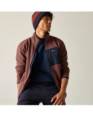 Regatta Frankie Full Zip Fleecejack (Donkerkersenrood/Marineblauw)