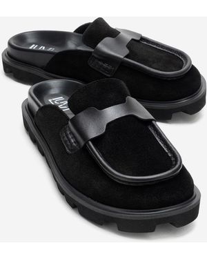 Forever & Always Shoes Vela Leren Slipper - Zwart