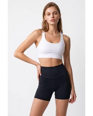 MixRay High-Waist Skinny Cycling Shorts - Blue