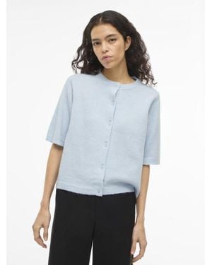 Vila Viliga 2/4 O-Neck Knit Cardigan N - Blauw