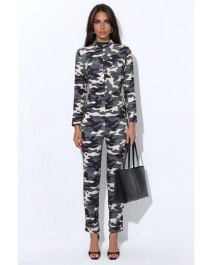 Msn-Collection Camouflage Seamless Skinny-Leg Unitard - White