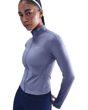 Nike Swift Slim Trainingsjack Met Lange Mouwen Voor - Blauw