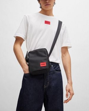 HUGO Ethon 2.0N Reporter Bag With Logo Patch - White