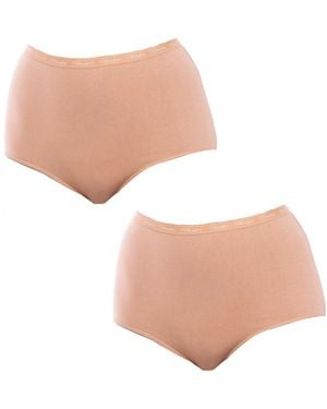 Playtex Pack-2 Crompesora Organic Bio Maxi P0Azl Knickers - White