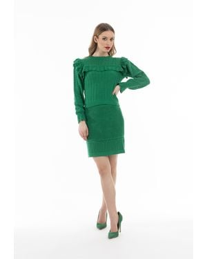 faina Gebreide Trui - Groen