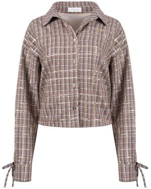 Nukus Blouse Lange Mouw Nkf02146 Bailey - Bruin