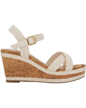 Dune Kelisa Raffia Flatform Wedge Sandalen - Metallic