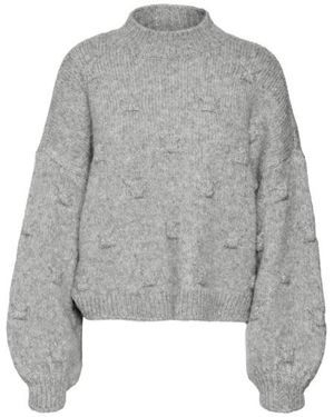 Vero Moda Vmgail Ls Highneck Pullover Licht - Grijs