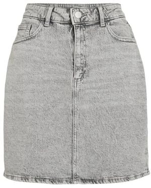 Vila Vikaja Jaf Denim Skirt- Noos Denim - Grijs