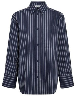 co'couture Blouse Lange Mouw 500371 Somocc - Blauw