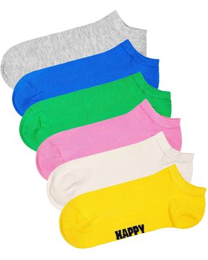Happy Socks 6-Pack Low Sokken - Geel