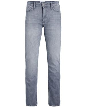 Jack & Jones Jack And Jones Herenjeans Met 5 Zakken En Rechte Pasvorm (Grijze Denim) - Blauw