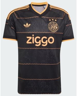 adidas Ajax A Jsy Wedstrijdshirt Korte Mouw Replica Voetbal - Zwart