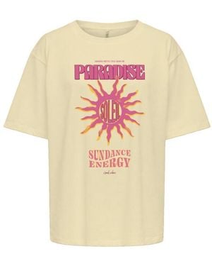 ONLY Onlbira Ss Loose Tee Jrs Licht - Geel