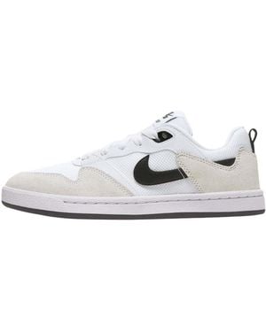 Nike Sb Alleyoop Swoosh Mesh Lace Up Trainers - Wit