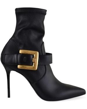 Balmain Anthem 95Mm Enkellaarzen - Zwart