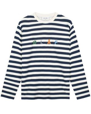 OLAF HUSSEIN Top Lange Mouw M990103 - Blauw