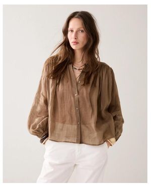 Summum Blouse Ramie Bordeaux - Bruin