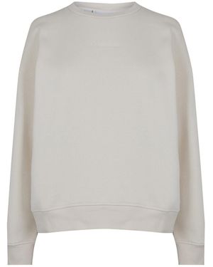 Calvin Klein Sweatshirt Met Normale Pasvorm En Afhangende Mouwen (Berk) - Grijs