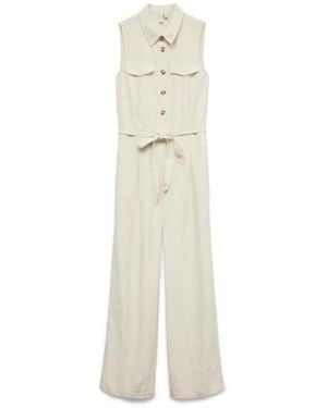 Vero Moda Vmjosephine Sl Jumpsuit Wvn Btq - Wit