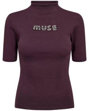Cph Muse Top Korte Mouw 211665 Cmsiv - Paars