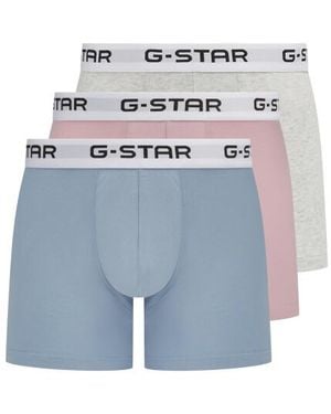 G-Star Boxershorts Trunks Ash 3-Pack Blauw/Roze/Grijs