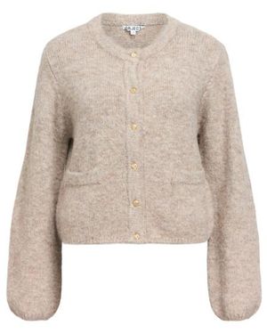Object Objsaggia Re L/Knit Cardigan Noos 23046886 Humus - Naturel