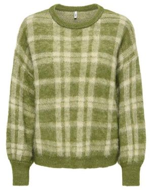 ONLY Onlnoeme Life Ls Jq O-Neck Noos Knt 15353226 Spaghnum - Groen
