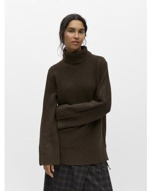 Object Objmali/S Lo Rollneck Pullover No - Bruin