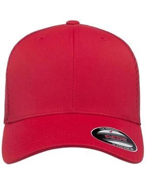 Flexfit Mesh Tactel Baseball Cap - Rood