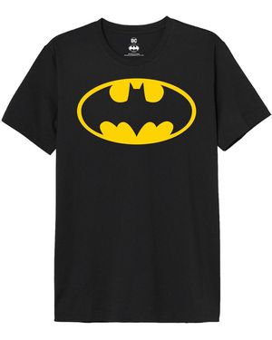 Batman Klassiek Logo T-Shirt /Geel) - Zwart