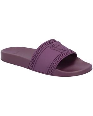 Versace Palazzo Medusa Pool Slide 'Burgundy' - Purple