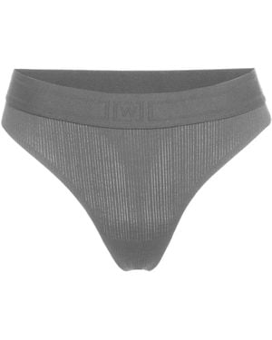 Wolford Katoenen String Voor (Rook) - Grijs